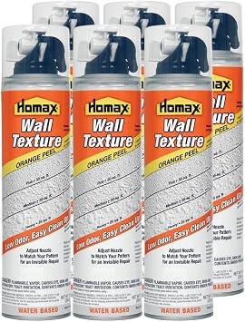 Homax 6 Pack of 10 oz 4091 Aerosol Texture Water-Based Orange Peel Wall Texture