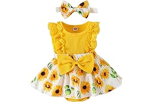 Adorable Summertime Attire for Little Princesses: Baby Girl Rompers Embellished with Delicate Lace