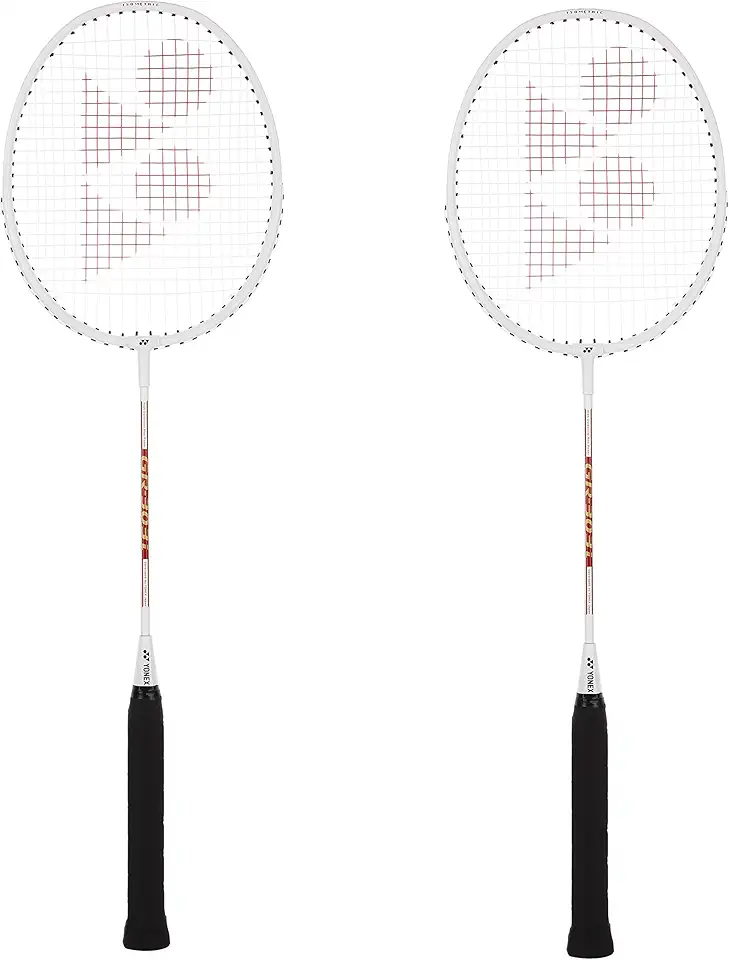 Yonex Raquete de badminton com cordas GR 303 | Material: Grafite | Tamanho da aderência: 9 cm | 95 gramas | para iniciantes | com cobertura completa | Forma de cabeça isométrica