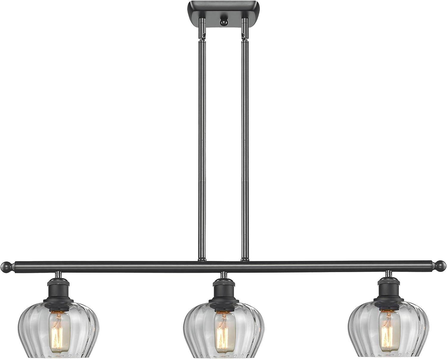 Innovations 516-3I-BK-G92-LED 3 Island Light Vintage Dimmable LED, Matte Black