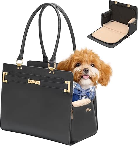2-in-1 Stylish Dog Purse Carrier Soft-Sided Carriers Travel Tote Bag