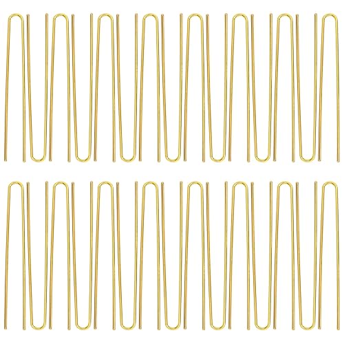 Lawie Paquete de 30 horquillas para el cabello en forma de U de 4 pulgadas, color dorado plateado, palillos para el cabello, palillos largos y