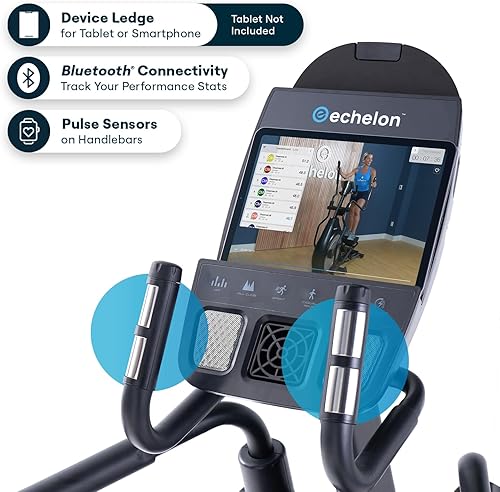 Miniatura 2 de Echelon Ellipse Series – Light Commercial-Grade Ellipticals for Full-Body, Low-Impact Cardio with 32 Resistance Levels, 15 Incline Levels, 20”