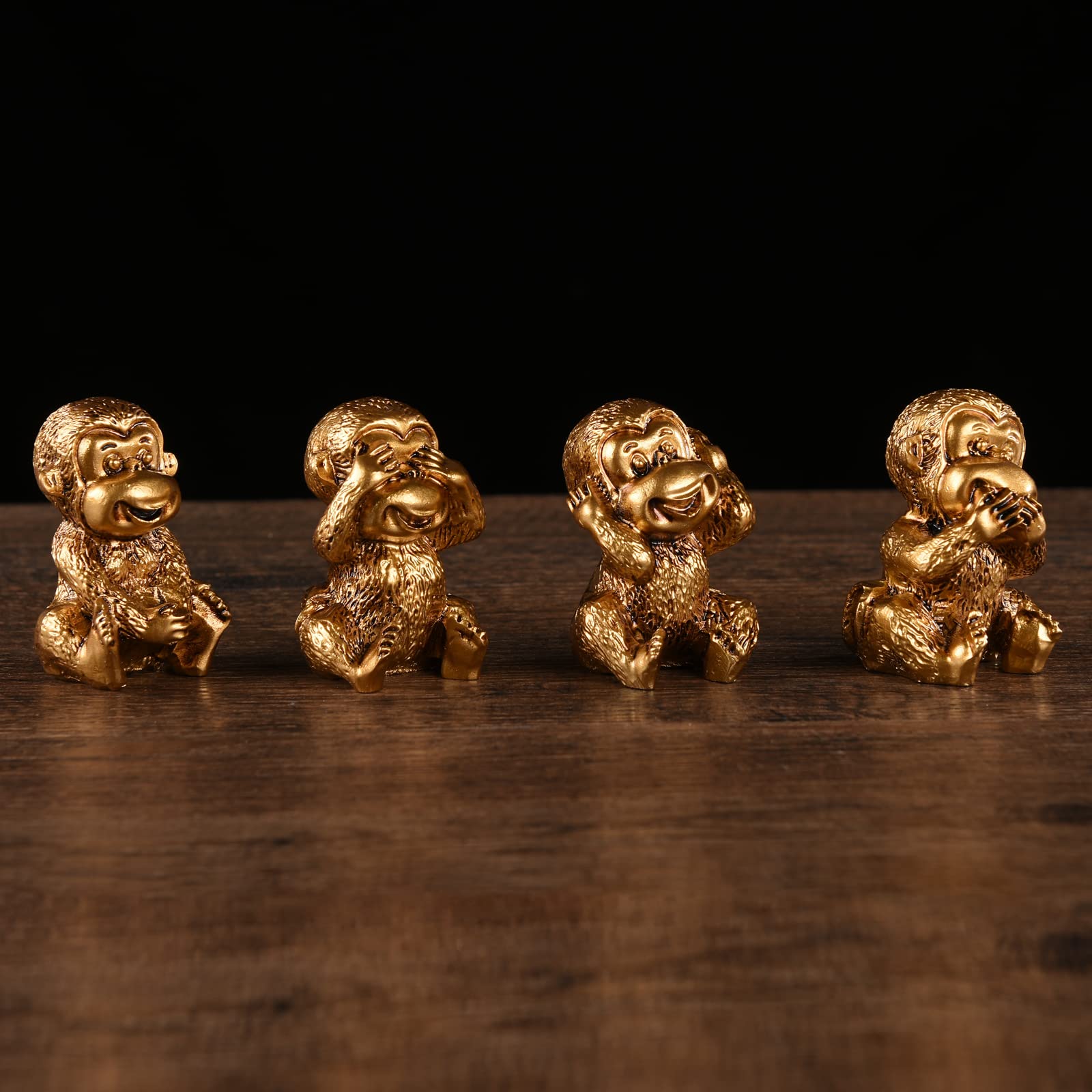 Amazon.co.jp: BRABUD 風水 樹脂 See no Evil Hear no Evil Speak no