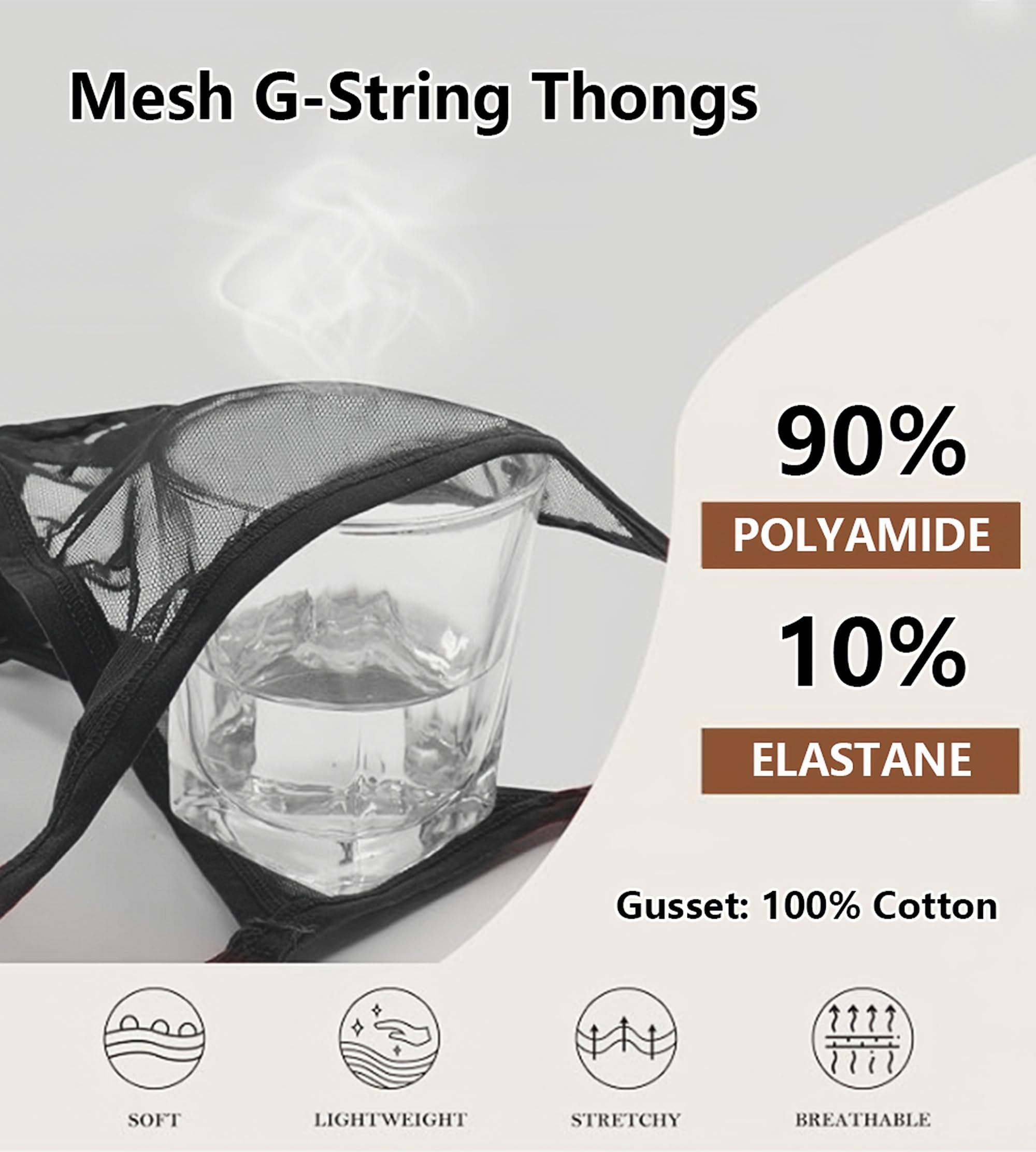 String Femme Simple G-String Léger T-Back Sexy Thongs String Femme Sexy Chic String Invisible Femme Lot Tanga pour Respirant Femme Plusieurs Pack sous-vêtement de Coton