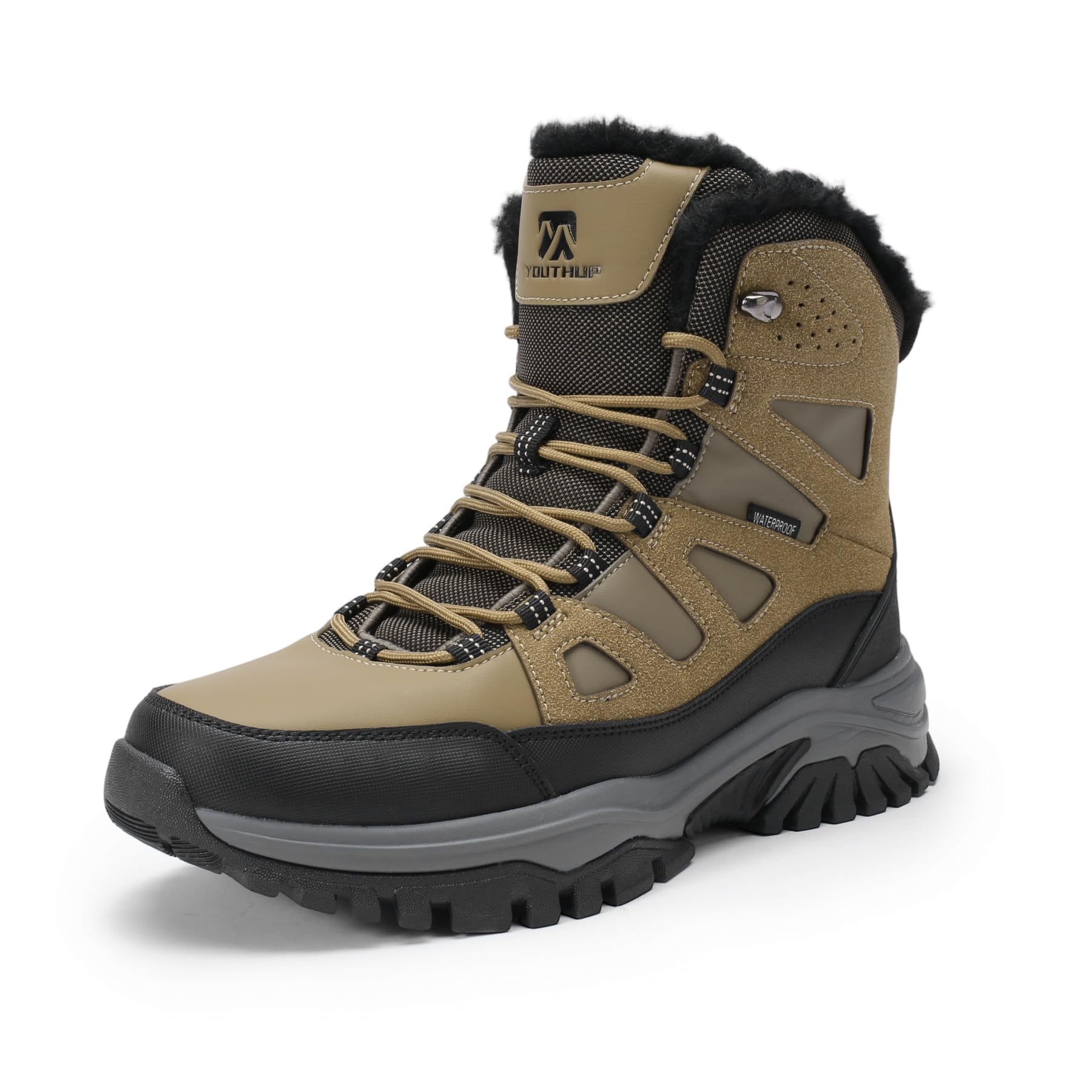 YOUTHUP bottes neige homme Hydrofuges Antidérapantes bottes randonnée hiver