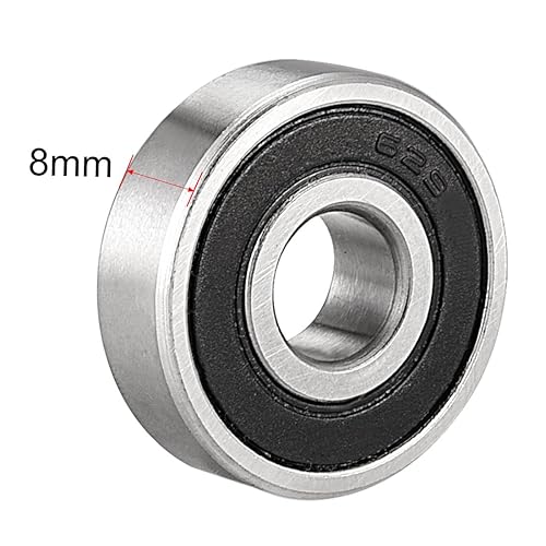 Miniatura 3 de uxcell 629-2RS Rodamiento de bolas de 0.354 in x 1.024 in x 0.315 in, doble sellado 180029 Rodamientos rígidos, acero al carbono (paquete de 10)