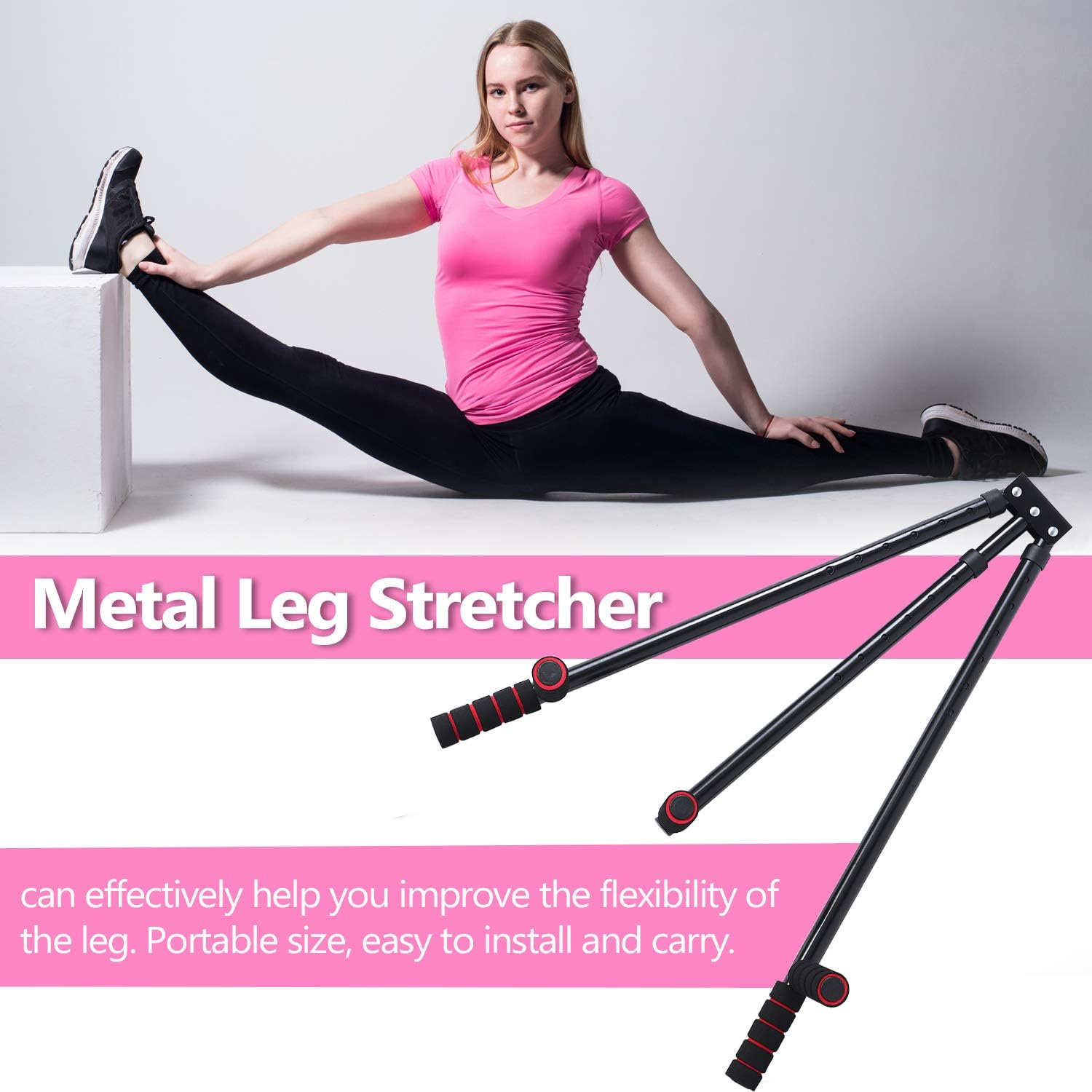 FIGROL Leg Stretcher Leg Split Stretching Machine Stretching Equipment Flexibility for Ballet, Yoga,Dance, MMA, Taekwondo & Gymnastics(Black)