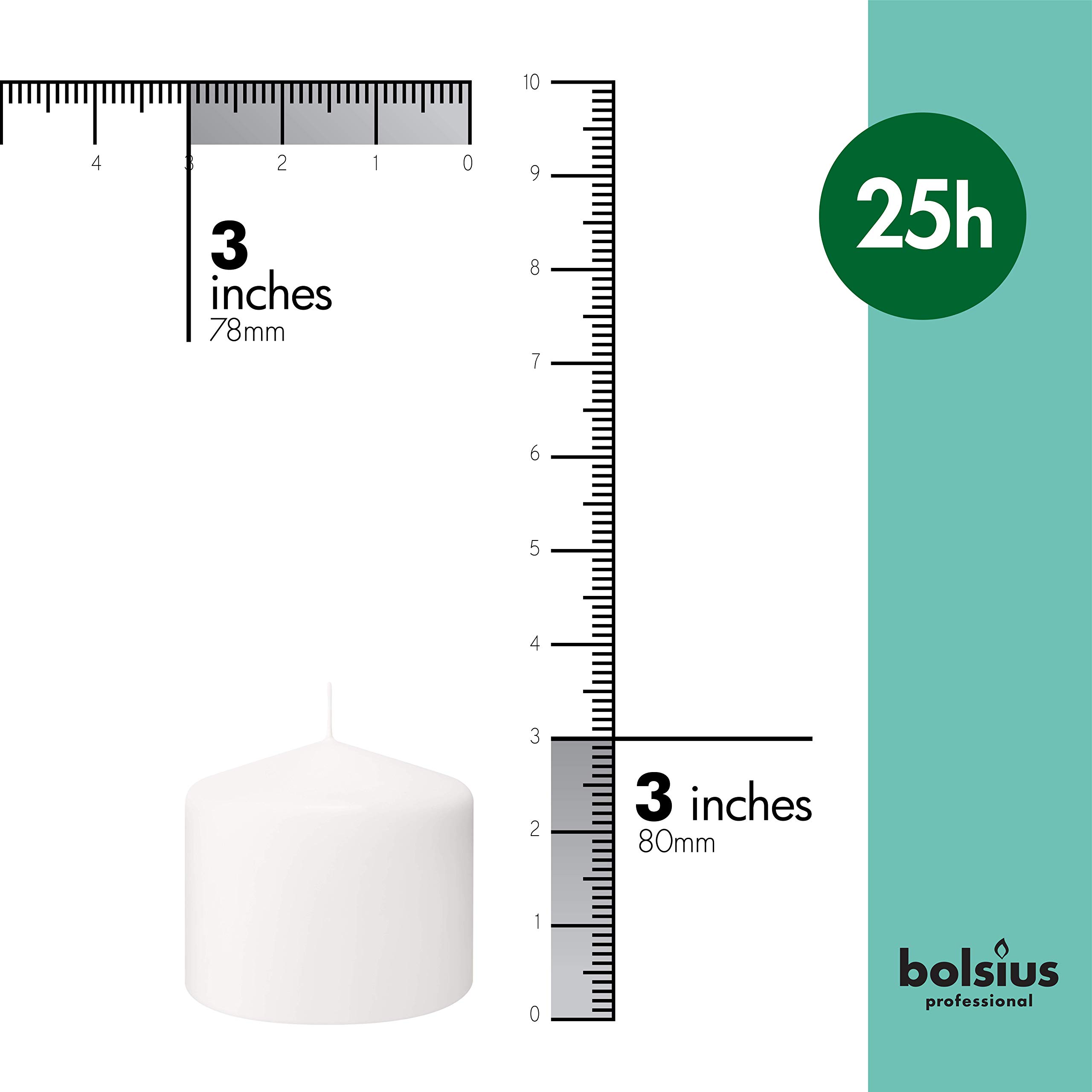 Bolsius - Candele bianche a colonna – 3 x 3 candele non profumate – Dripless, senza fumo e Clean Burning Home Dinner Candles – perfette per matrimoni, feste, cene – 6 candele decorative
