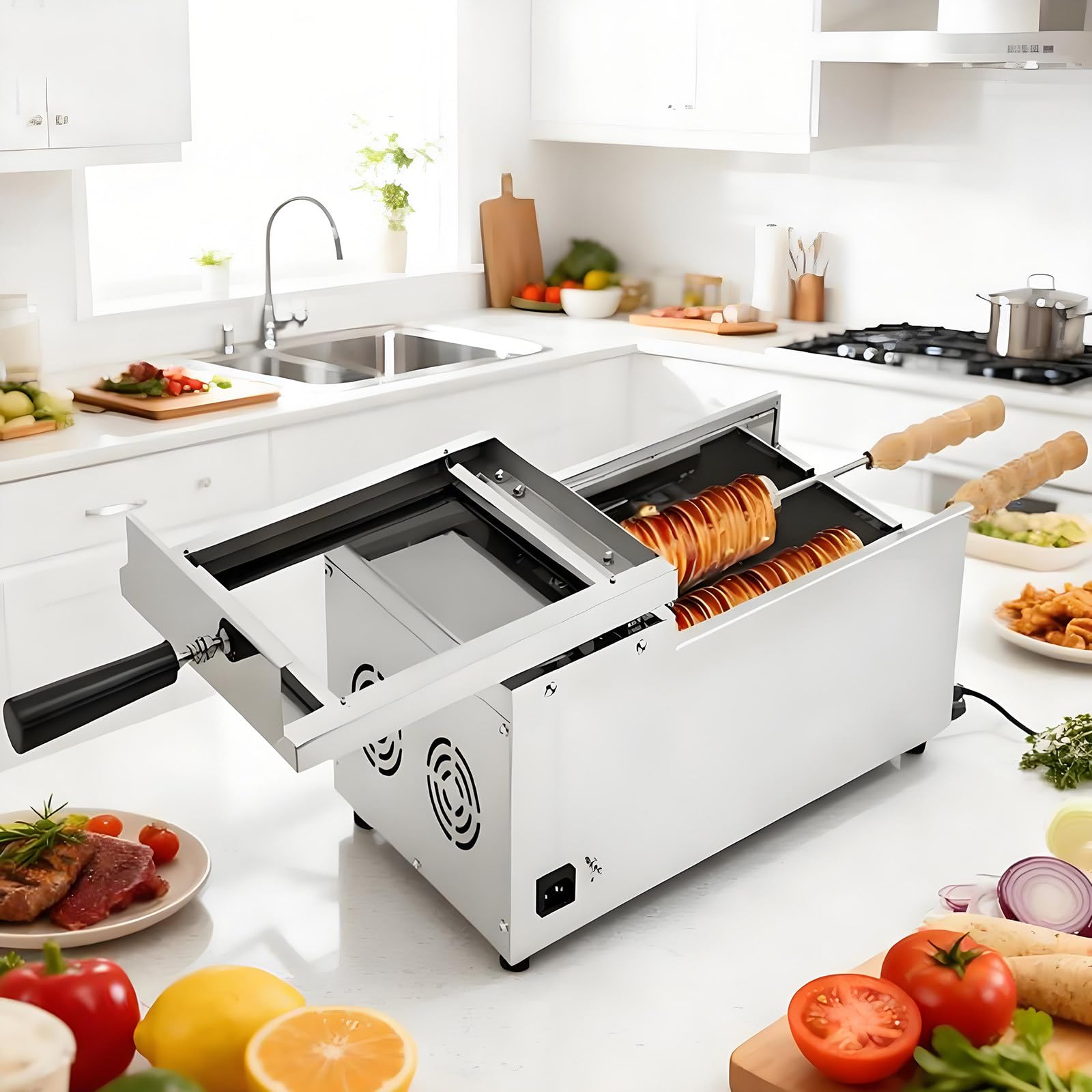 Máquina para Hacer Conos De Helado Eléctricos,Máquina para Hacer Conos De Helado Comerciales De 1500 W, Máquina para Hacer Pan con Conos De Helado