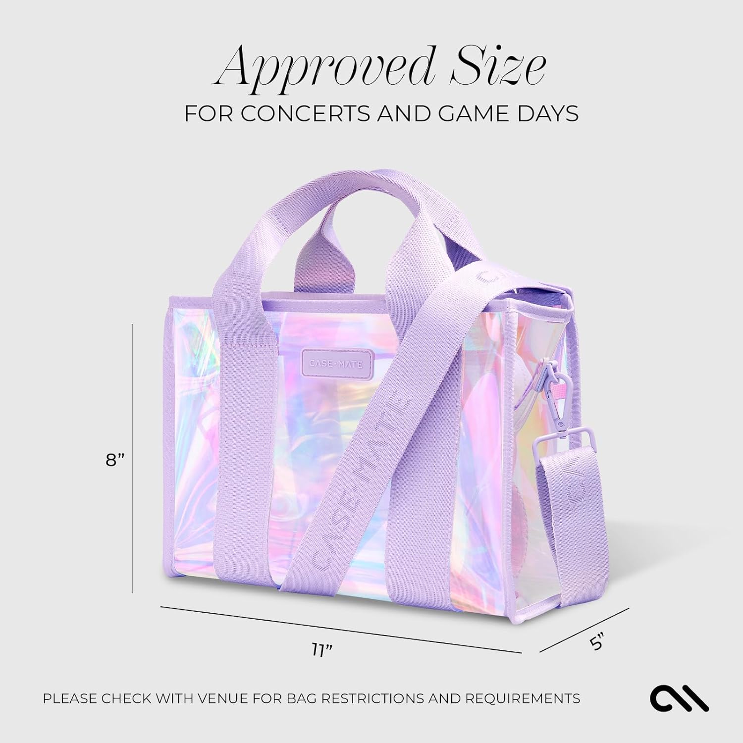 Case-Mate Soap Bubble Small Beach Tote - Iridescent Beach Bag with Crossbody Strap for Women - Waterproof, Tip-Proof, Foldable & Washable - Tote Bag for Pool, Travel and Vacation - Image 7