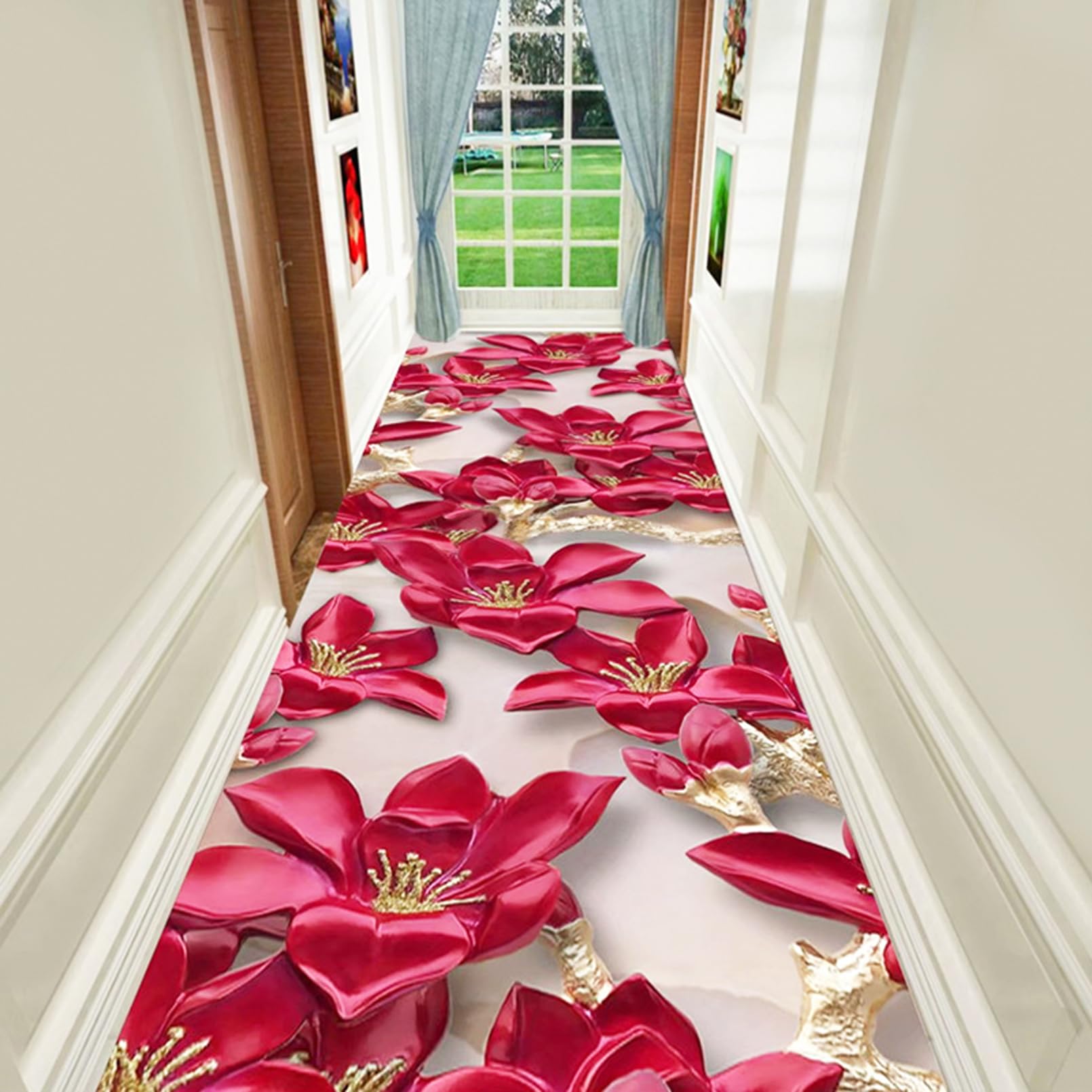 Tapis de couloir étroit AZMANI antidérapant de cuisine et escaliers hall 0,6x2,5m