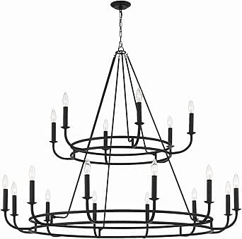 Crystorama Bailey 18 Light Matte Black Chandelier