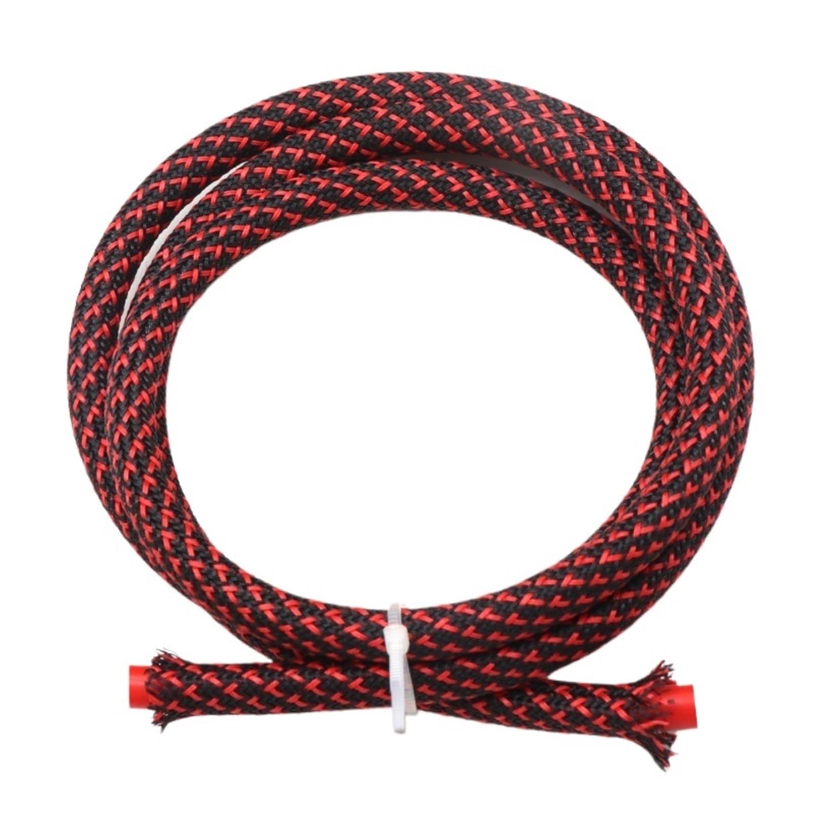 Cable Sheath 1/10 Meter 2 4 6 8 10 12 14 16 18 20 25 30 40 mm geflochtene, erweiterbare Hülse, Drahtwicklung, isolierte Nylon-Schutzhülle for TV Computer Automotive Cable(Black Red,25mm,10 Metesr)