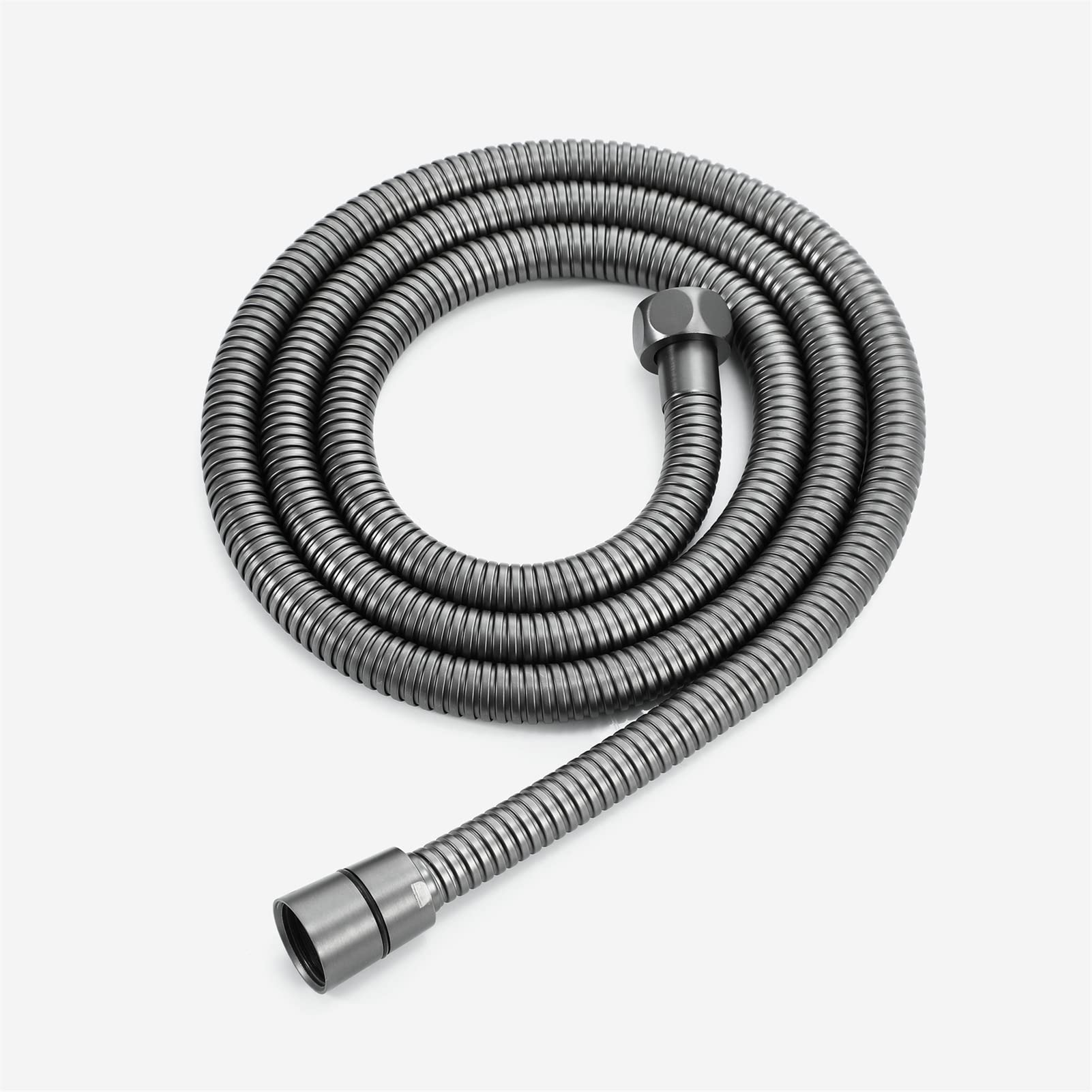 Cabezal de ducha de mano de alta presión con barra deslizante, kit de ducha montado en la pared, soporte ajustable y manguera, sistema de ducha al aire libre en acabado gris pistola