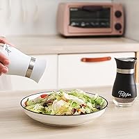 Vista 6 de Lonffery Juego de saleros y pimenteros – Recipientes de sal para regalos, decoración de cocina, hogar, caravana, campamento, barbacoa, dispensador