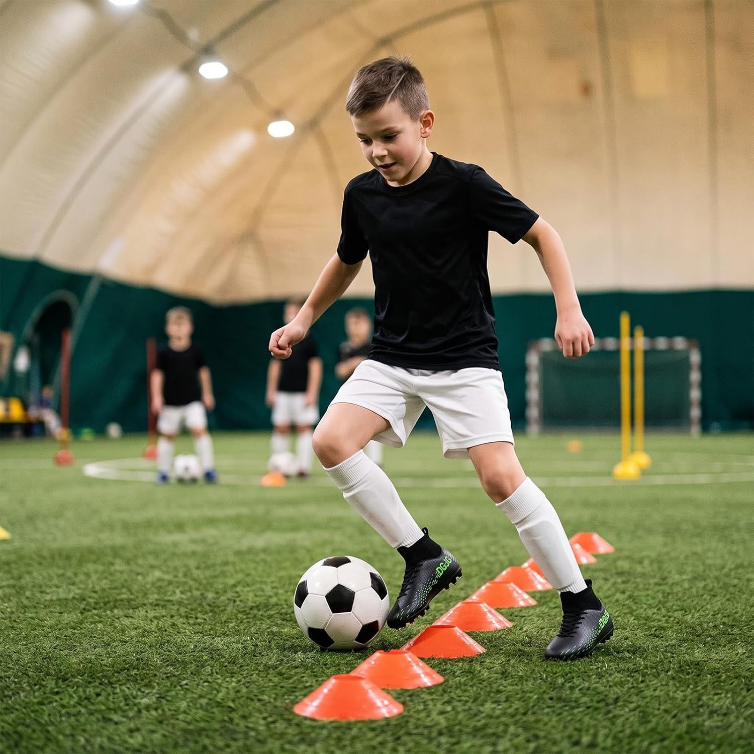 Boys Girls Soccer Cleats High-top Training Soccer Shoes