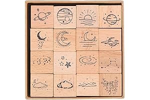 Enchanting Planet Play para Kiddos: 16 Wooden Stamp Adventure