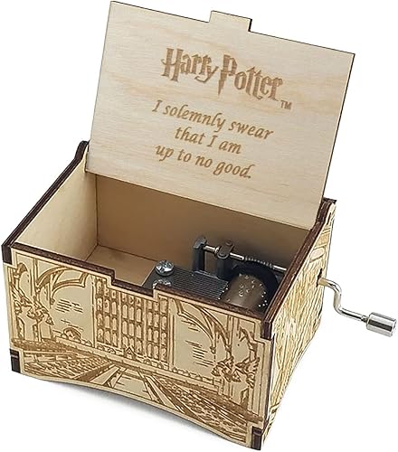 TheLaser'sEdge - Caja musical con el Castillo de Hogwarts, música con el tema de Hedwig, caja de música personalizable grabada con láser