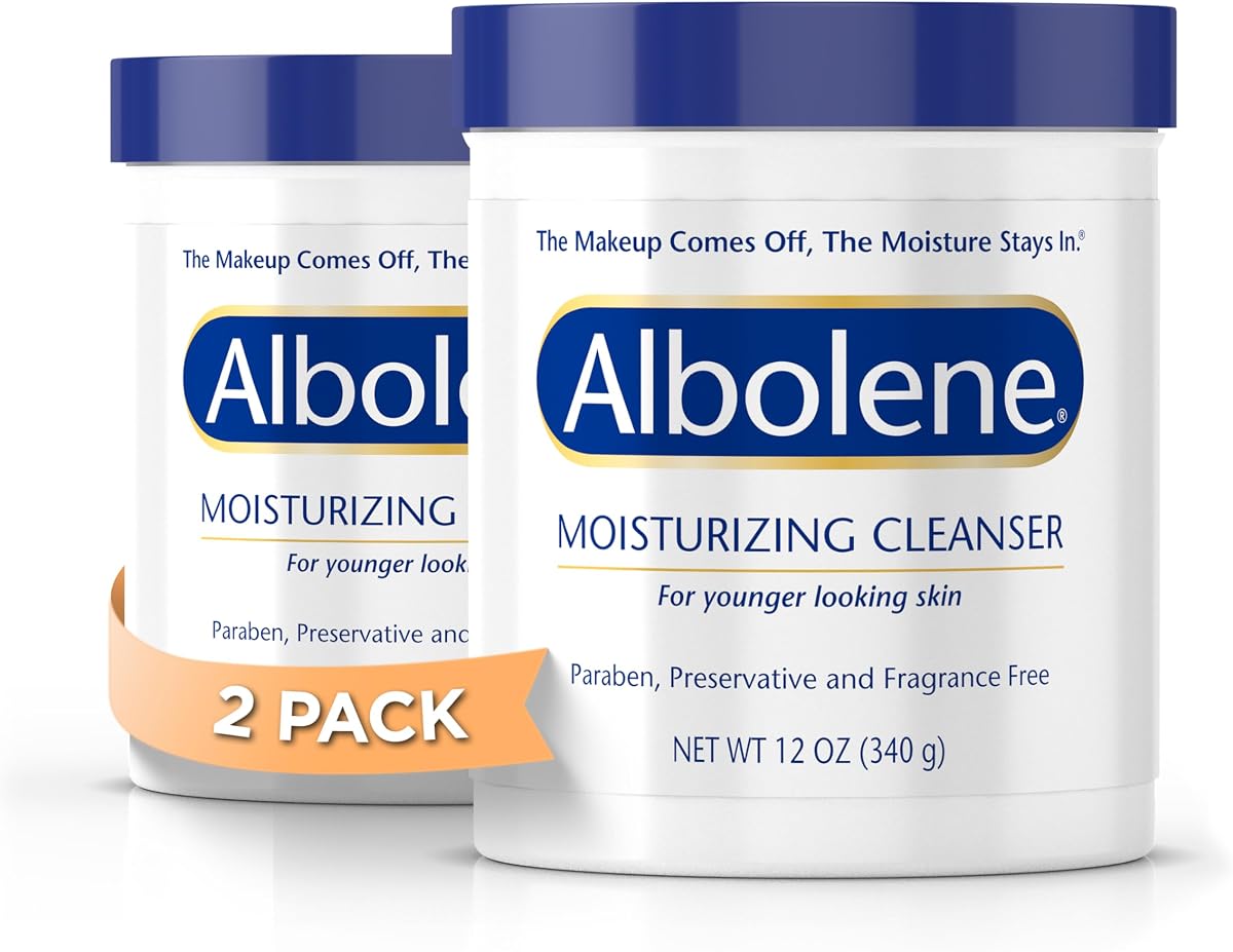 Moisturizing Cleanser & Makeup Remover, Fragrance-Free, 12oz (2pk) | Waterproof Cold Cream for Face Oil Removal, Hydrating, Dry, Sensitive, & Mature Skin