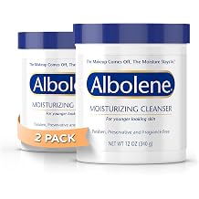 Albolene Moisturizing Cleanser & Makeup Remover - Fragrance-Free Cold Cream Cleanser for Waterproof Makeup & Oil Removal - Hydrating Face Cleanser for Dry, Sensitive, & Mature Skin - 12 oz (2 Pack)