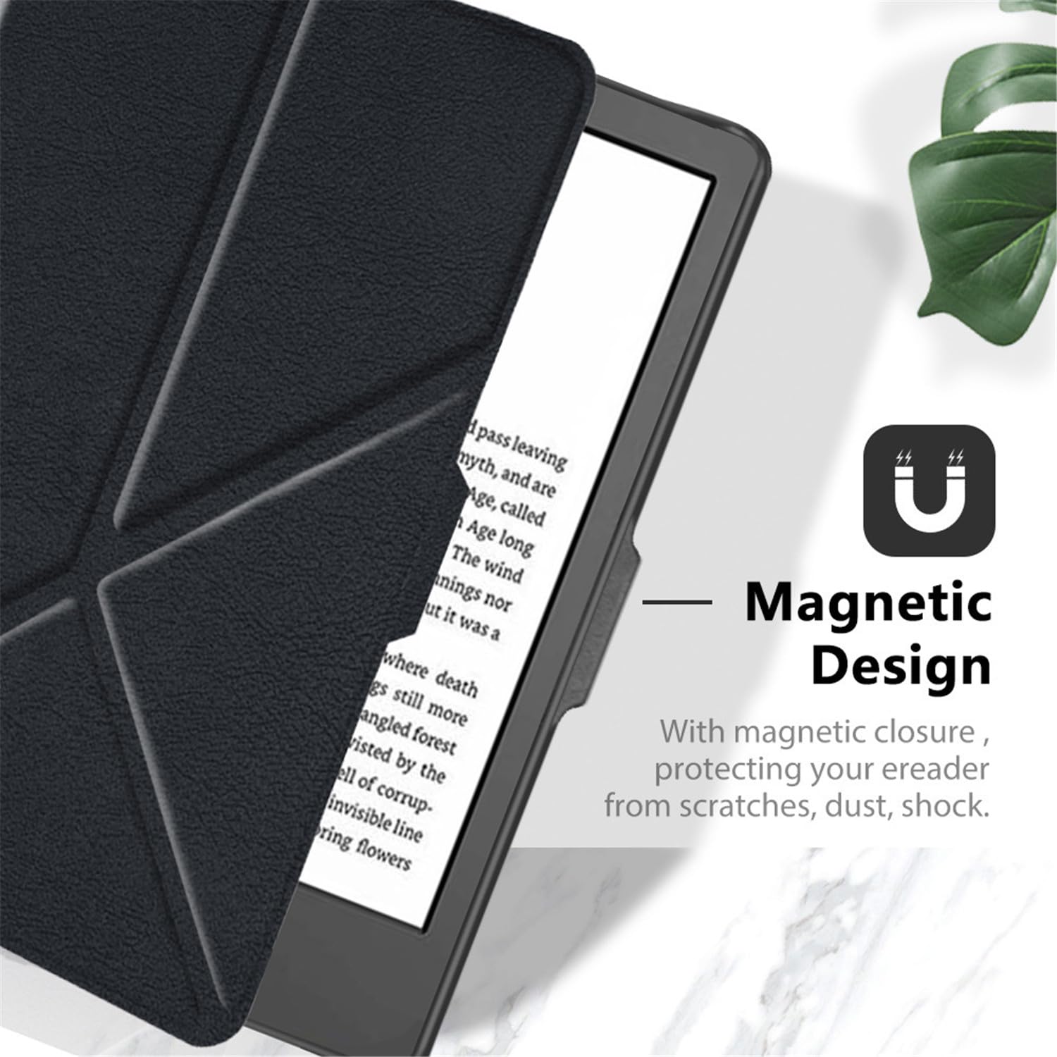 Odporne na wstrząsy etui do KOBO Clara Colour - Etui KOBO Clara BW 6" czytnik e-booków ze składanym stojakiem ochronnym (czarny)