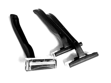 60 Box of Bullet Blades Black Razor Blades Disposable Stainless Steel Hospitality Quality Shavers High End Twin Blade Razors for Men and Women