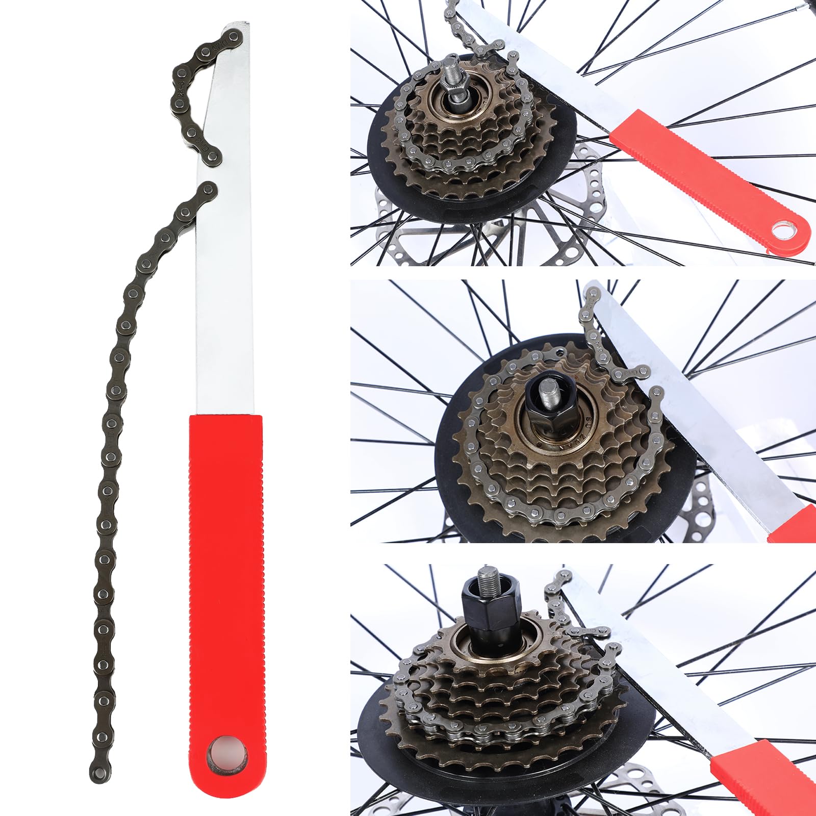 Kit Attrezzi Catena per Bici, Estrattore Pedivella Bici, Attrezzi Bici, Freewheel Removal Tool, Per Catene da 7, 8, 9, 10, 11 Velocità Cassette