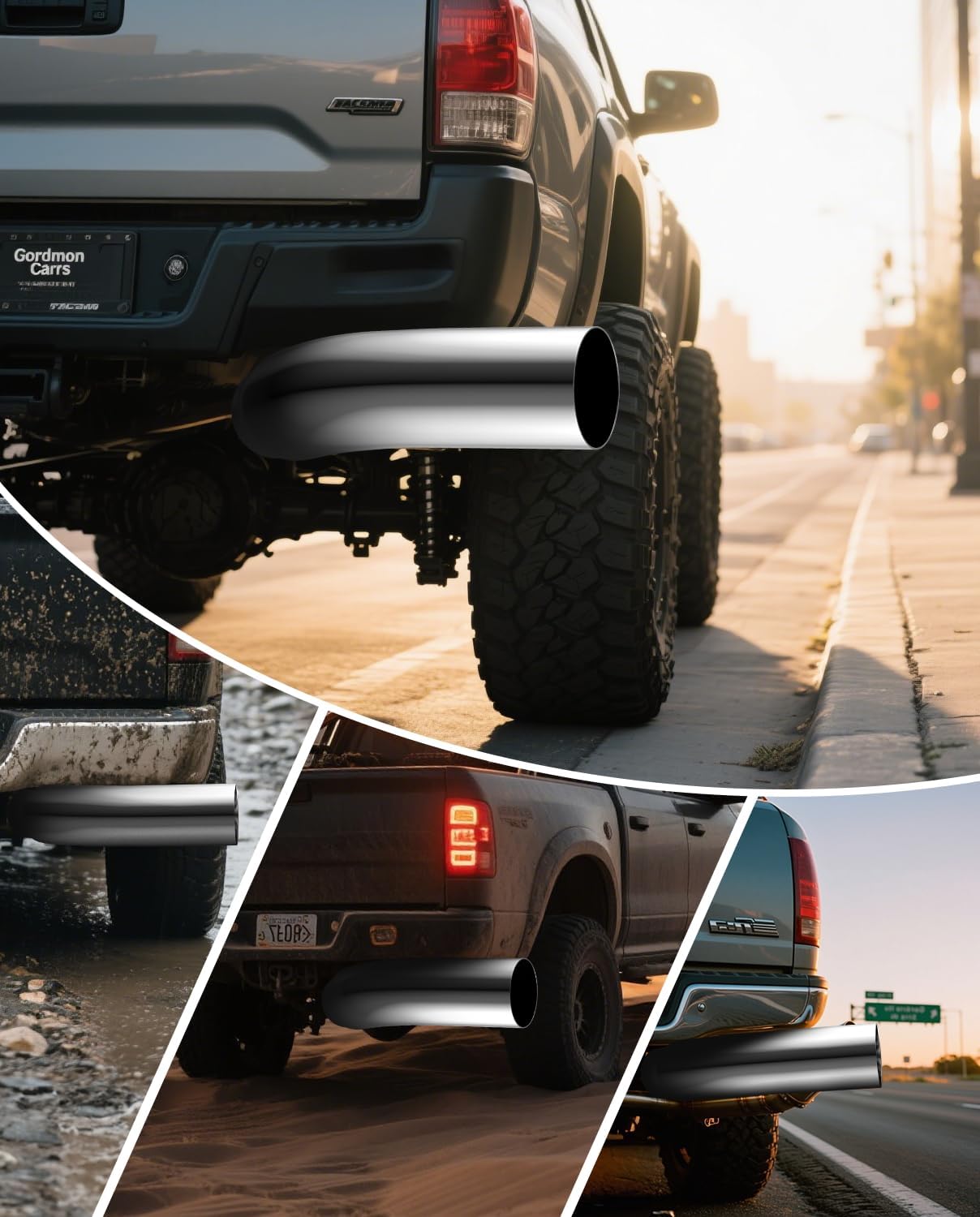 5 inch Diesel Exhaust, Exhaust Pipe Tip Elbow. 5'' Inlet 6'' Outlet 23'' Long chrome exhaust tips