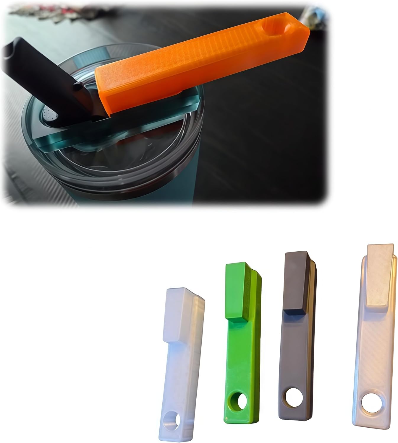 Jar Opener for HydroJug and Stanley, Tight-Fit Lid Opener for Stuck Lids, Ergonomic Design, Water Bottles and Wide Mouth Jars (2, Orange)