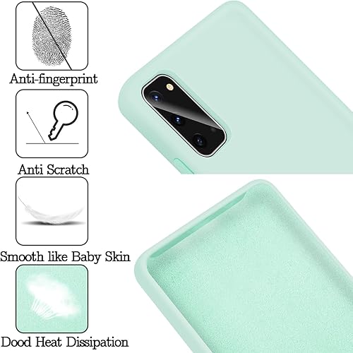 Miniatura 3 de Funda para Galaxy S20 de 6.2 pulgadas (2020), silicona líquida suave protectora y forro de microfibra antiarañazos, a prueba de golpes, compatible