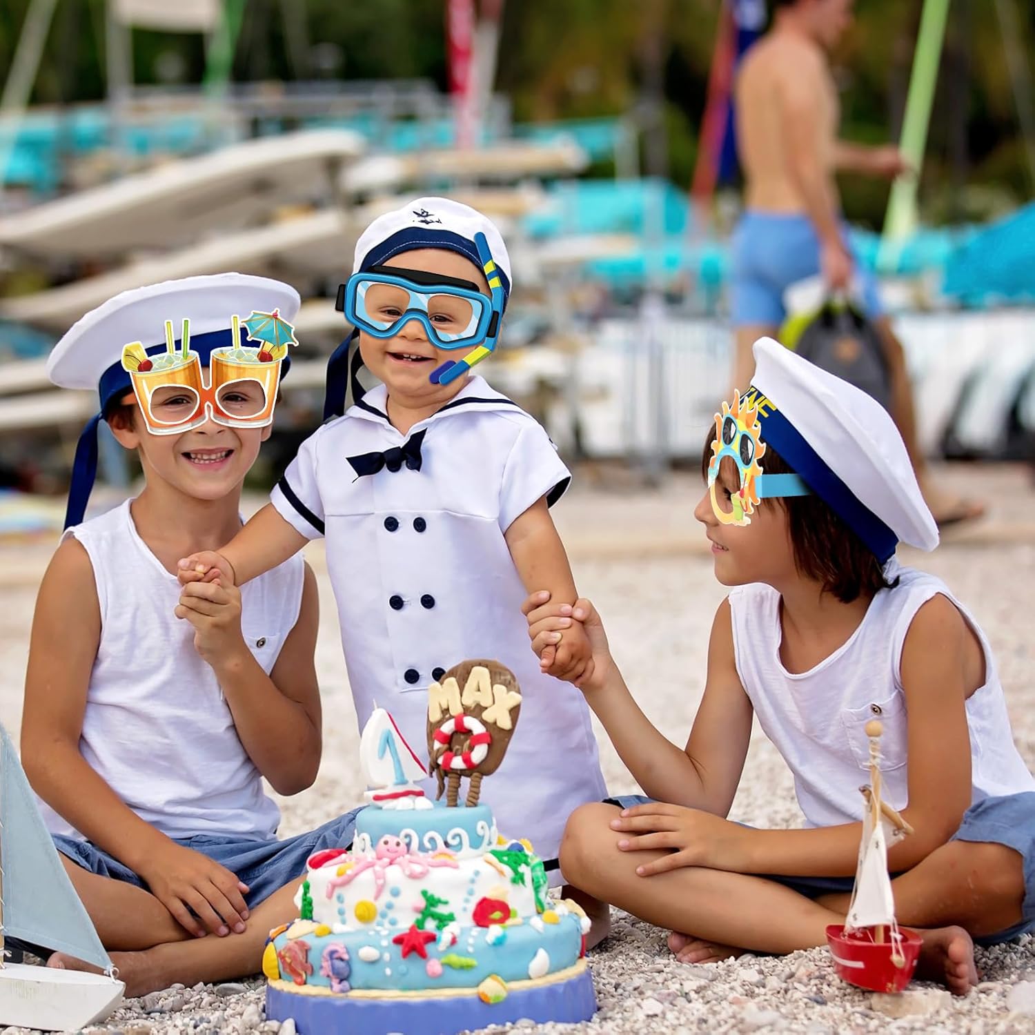 24 Lunettes Hawaïennes, Hawaii Tropicales Fêtes Papier Lunettes,Hawaiian Party Supplies Lunette Drole,Summer Party Lunettes Pour Enfants Adultes