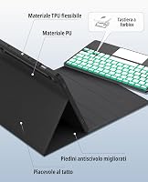CACOE Samsung Galaxy Tab S9 FE/S11 Billentyűzet Tok Touchpad RGB Világítás 8