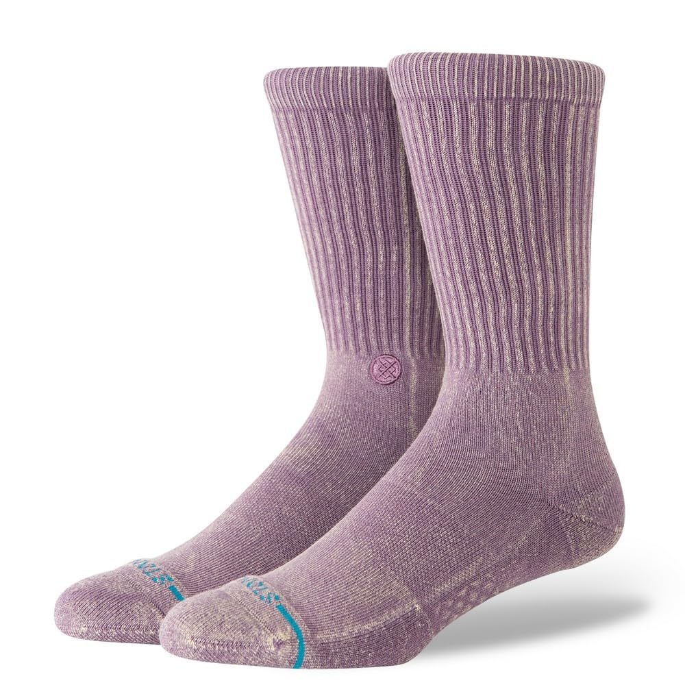 Stance Icon Dyed Crew Socks - Plum Size L (UK8-12.5)