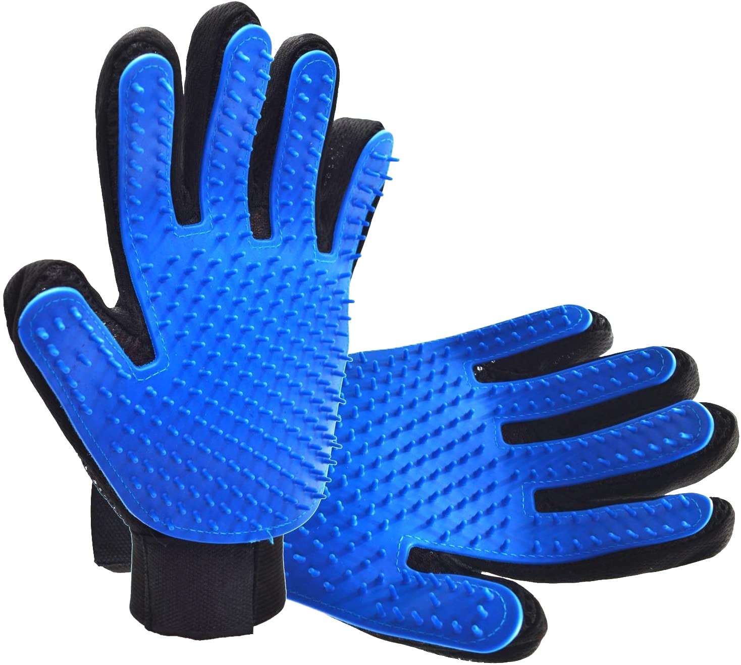 KAMINE Pet Hair Remover Gloves (2 Gloves) Perfect for Dogs Cats Horses Pet Grooming and Massage Gloves Hair Removal Brush (Includes 2…
