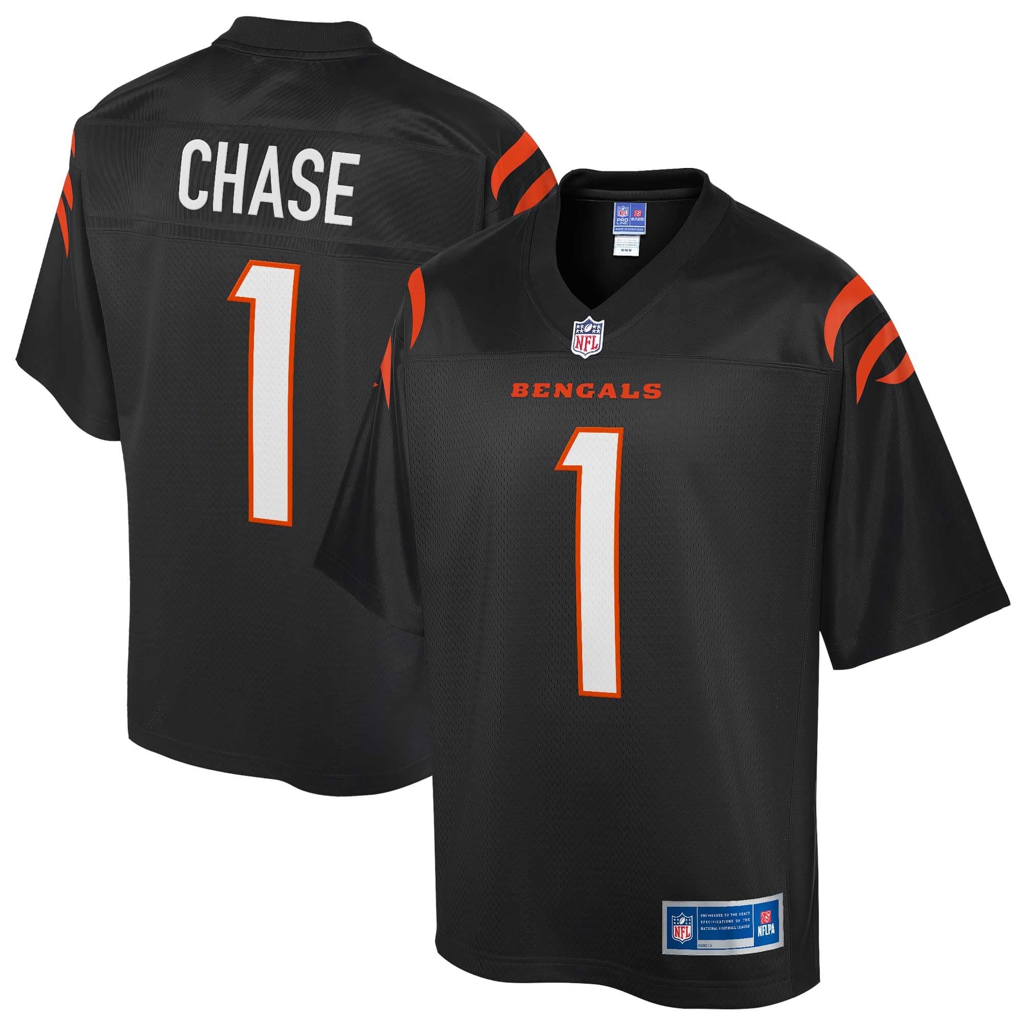 Men's Ja'Marr Chase Black Cincinnati Bengals Replica Jersey