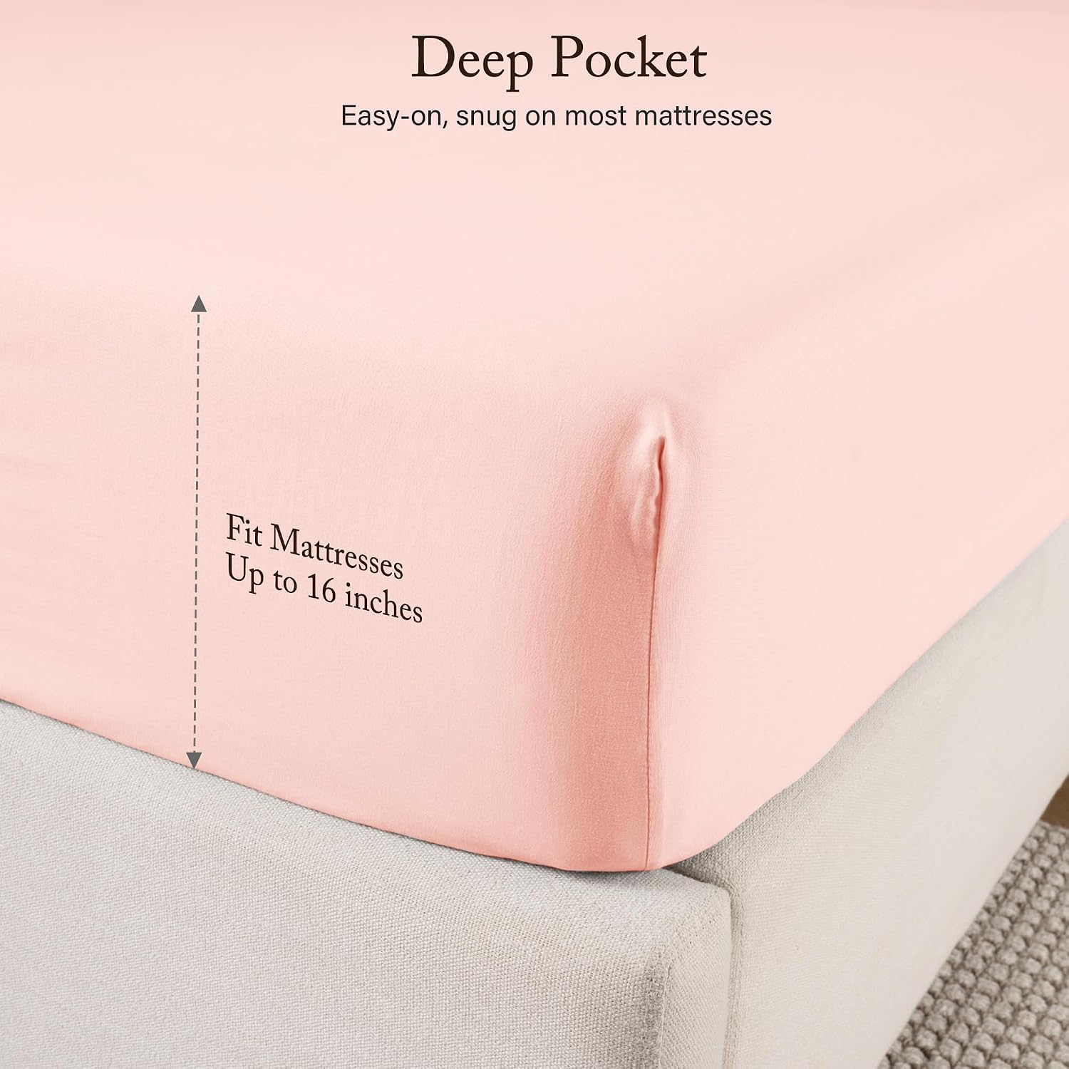 ROSE&RISY Full Size Sheet Set, Pre-Washed Microfiber Cotton-Like 4 Pcs Ultra Soft Bedding Set Full, Breathable Cooling Skin-Friendly All Seasons, 1 Fitted, 1 Flat, 2 Pillowcases (Pink, Full)