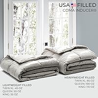 Vista 4 de Byourbed Cuz I'm Cozy - Edredón Coma Inducer® individual XL, relleno ligero de Estados Unidos, color gris pardo pizarra