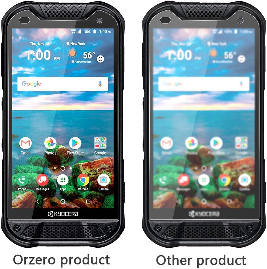Orzero (3 Pack) Tempered Glass Screen Protector Compatible for Duraforce Pro 2 E6900, 2.5D Arc Edges 9 Hardness HD Anti-Scratch Bubble-Free (Lifetime Replacement)