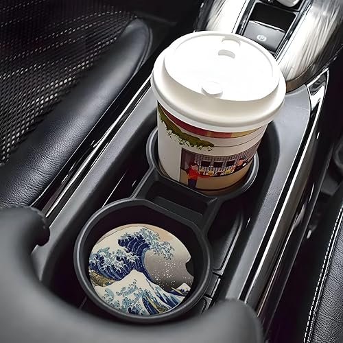 Miniatura 7 de 2 posavasos de auto para portavasos de automóvil, antideslizantes, para automóvil, inserto, universal, para mujeres y hombres