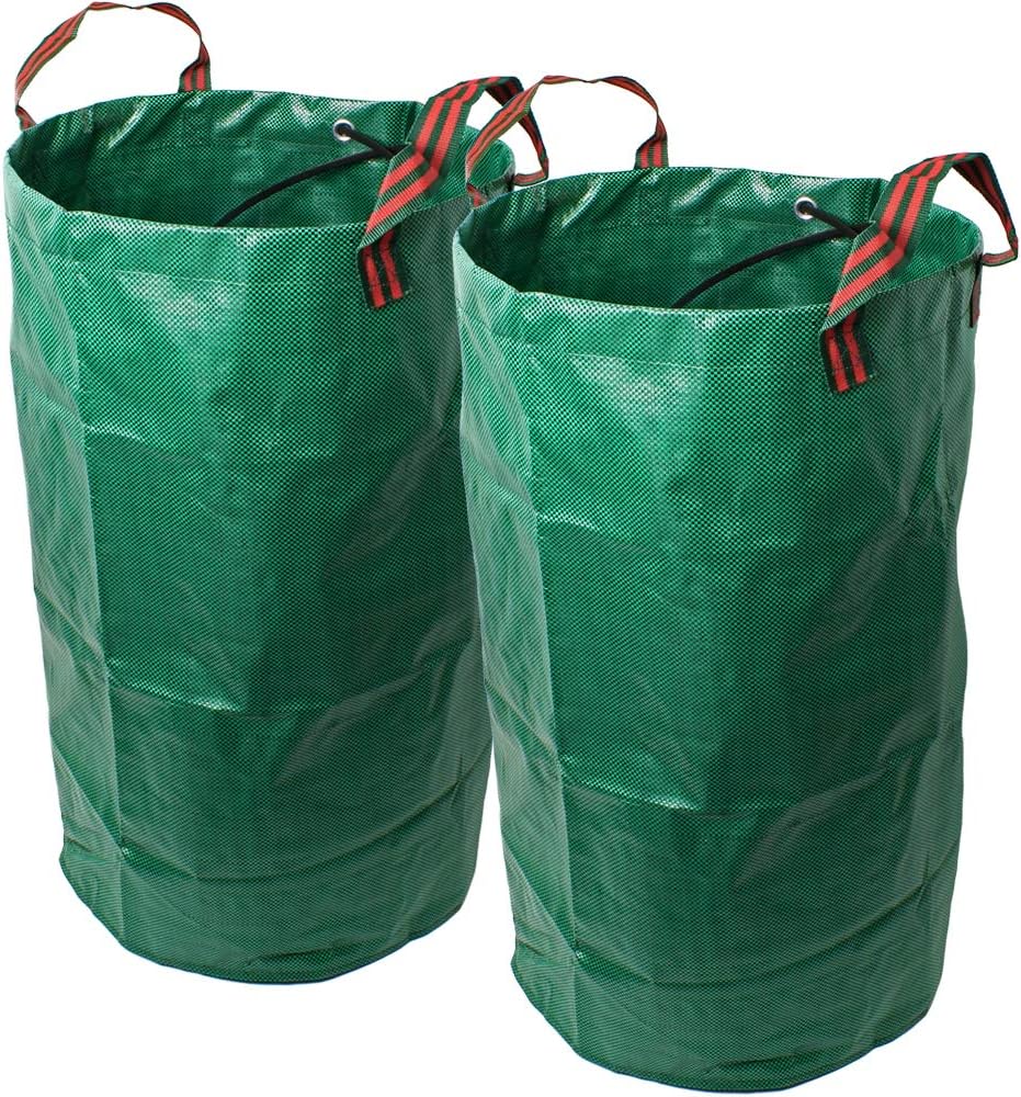 CampTeck 2x 120 Litres Garden Waste Bag Polypropylene Heavy Duty Reusable Garden Refuse Sack
