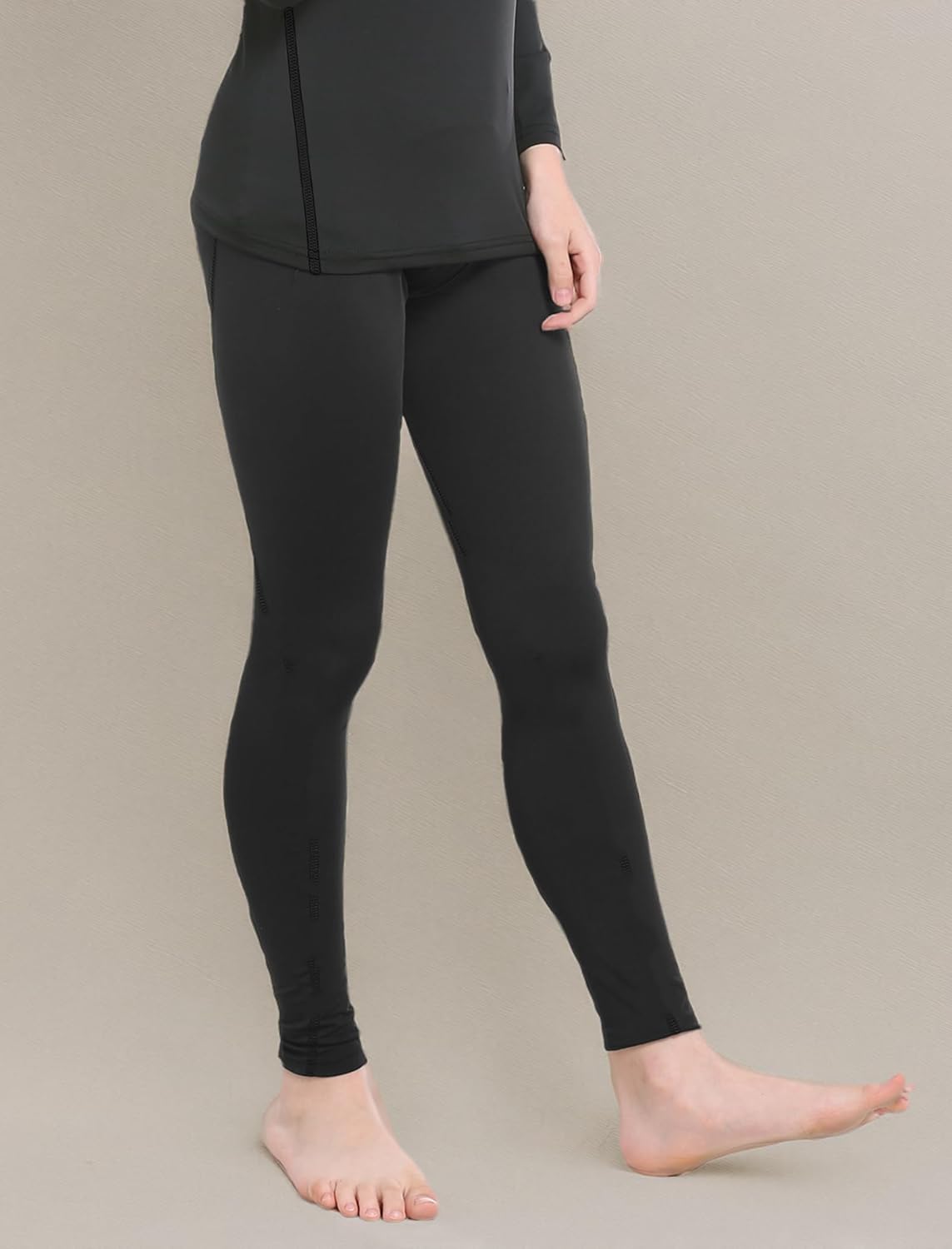 1 or 2 Pack Boys Thermal Compression Leggings Pants Youth Fleece Lined Base Layer Tights Cold Weather Gear - Image 7