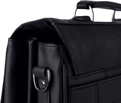 Miniatura 7 de Hammer Anvil Pierce Colombian Vacquetta Leather 15.6" Maletín para portátil, Negro -