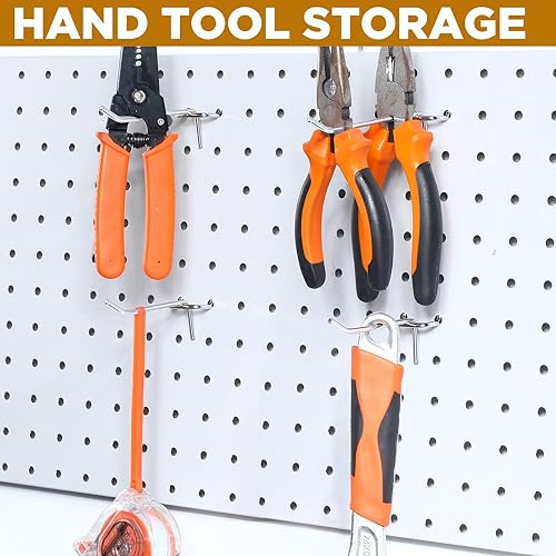 Miniatura 13 de Shimeyao 100 ganchos de acero inoxidable para colgar para tablero, ganchos de exhibición de pared a granel para accesorios organizadores de Negro