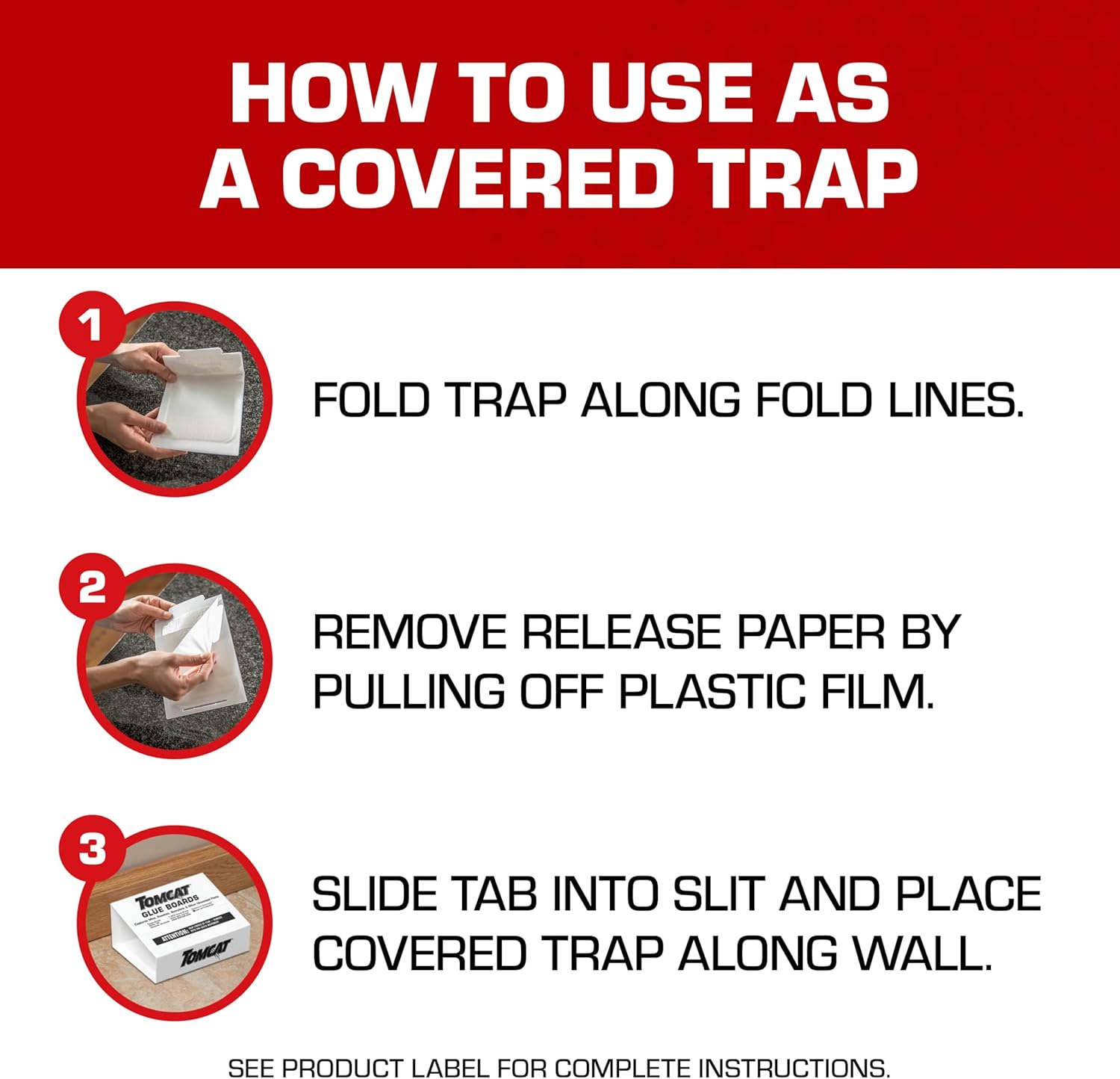 Tomcat Glue Boards with Immediate Grip Glue for Mice, Cockroaches, and Insects, Ready-to-Use, 8-Pack (32 Glue Boards)