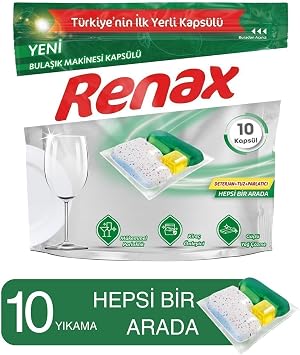 Renax Dishwasher Capsule Detergent 10 Capsules