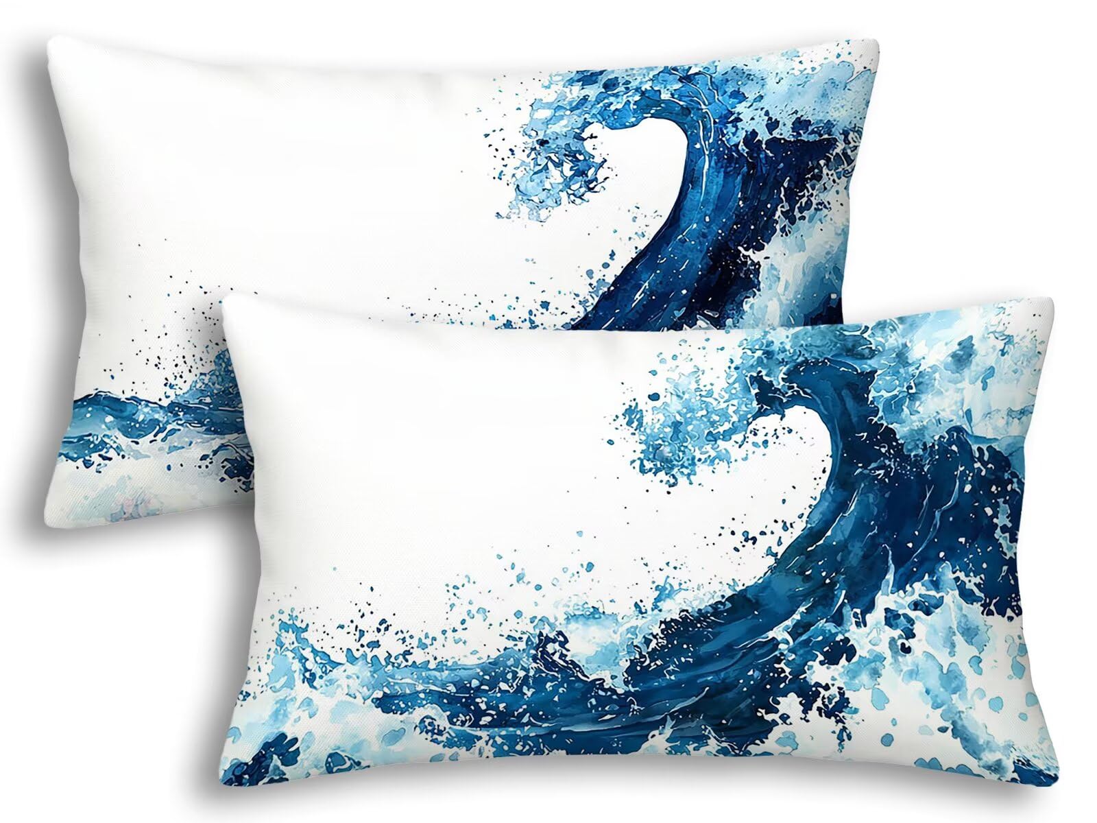 Housse coussin extérieur imperméable 40x80 azur pour sublimer votre canapé de terrasse