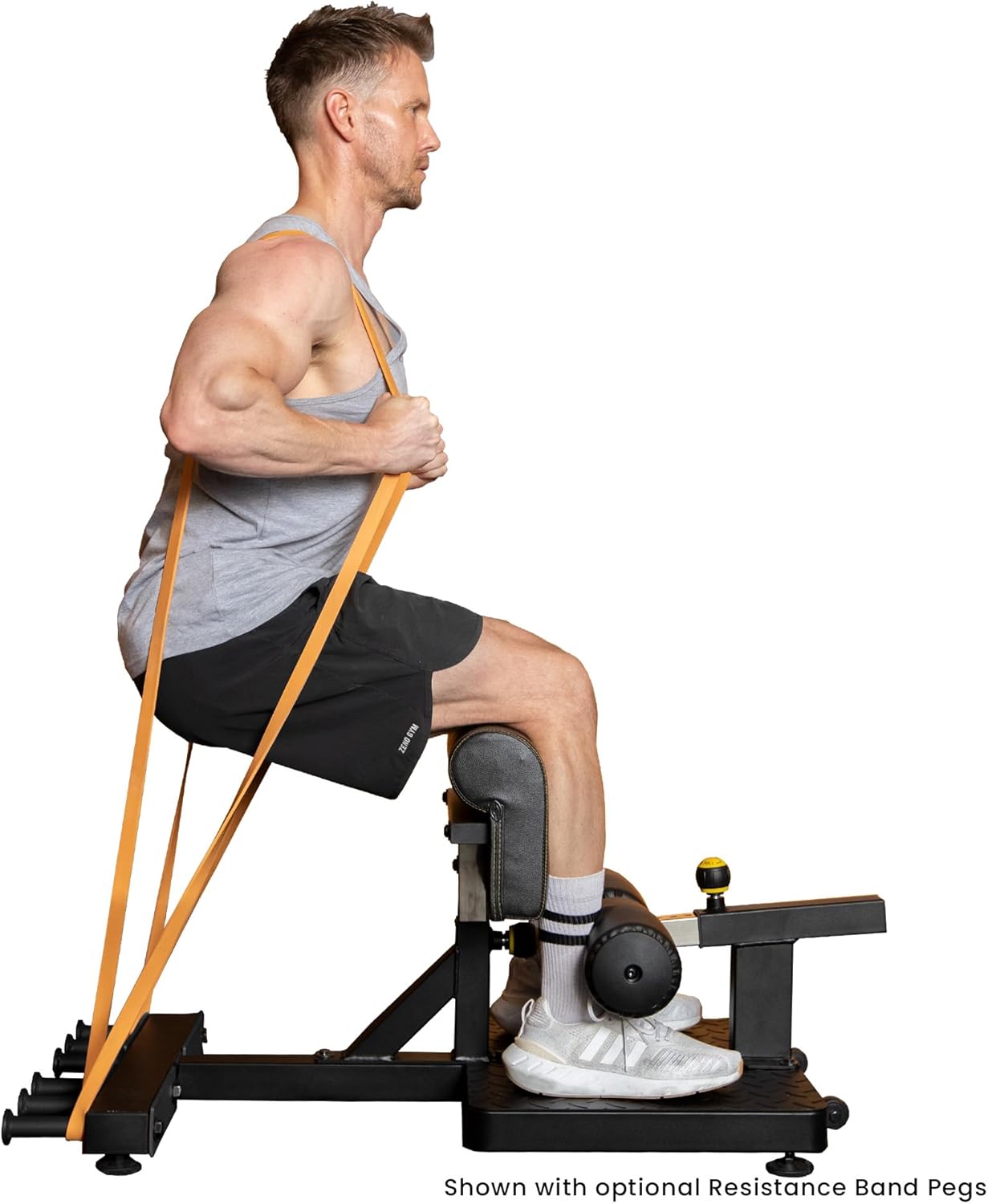 Powertec Sissy Squat Pro - 100% Quad Isolation - Great for Quadricep, Core Muscles - Compatible with Resistance Band Pegs - Home Gym Equipment