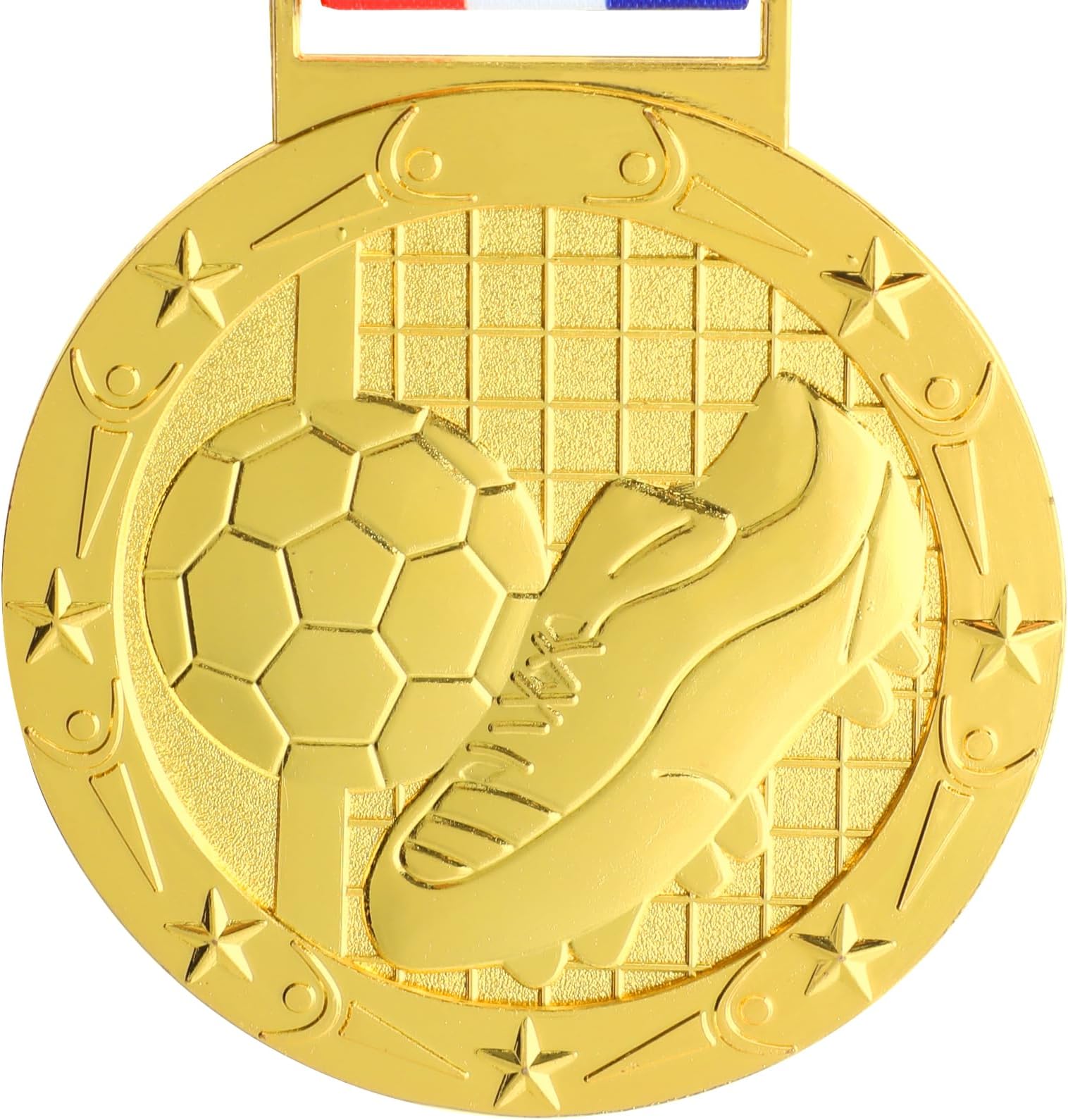 AbaokaiSoccer Gold Medal - 3 Inches Winner Medal with Ribbon Winner Awards for School Sports Meeting Sports Events or Celebration Souvenir
