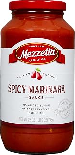 Mezzetta Spicy Marinara Sauce 25 oz - Authentic Napa Valley Homemade Pasta Sauce with Slow-Simmered Plum Tomatoes & Chili Heat